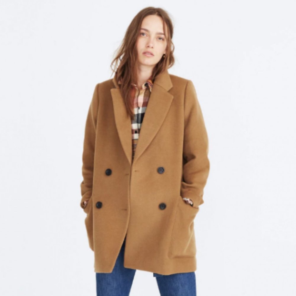 Madewell Double-Breasted Hollis Coat (XS)